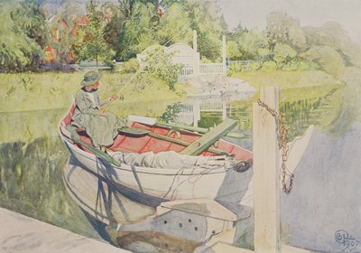 Fishing, 1909 by Carl Larsson